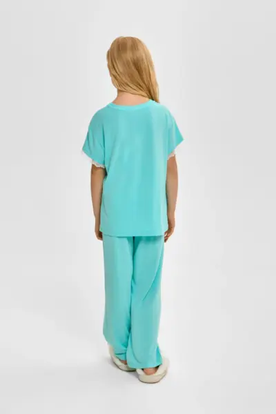 Пижама с кружевом (футболка, брюки) — изображение 4