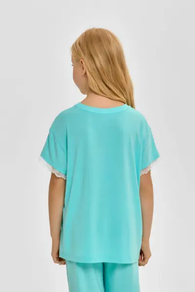 Пижама с кружевом (футболка, брюки) — изображение 8