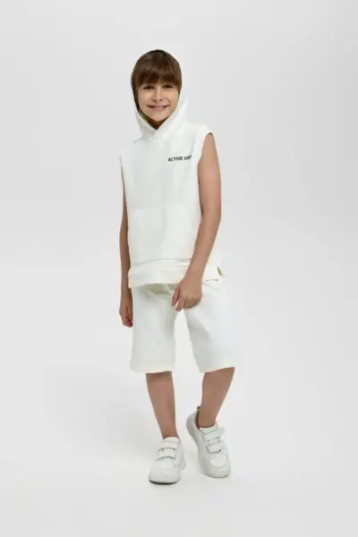 Костюм из футера жилетка и шорты — изображение 4