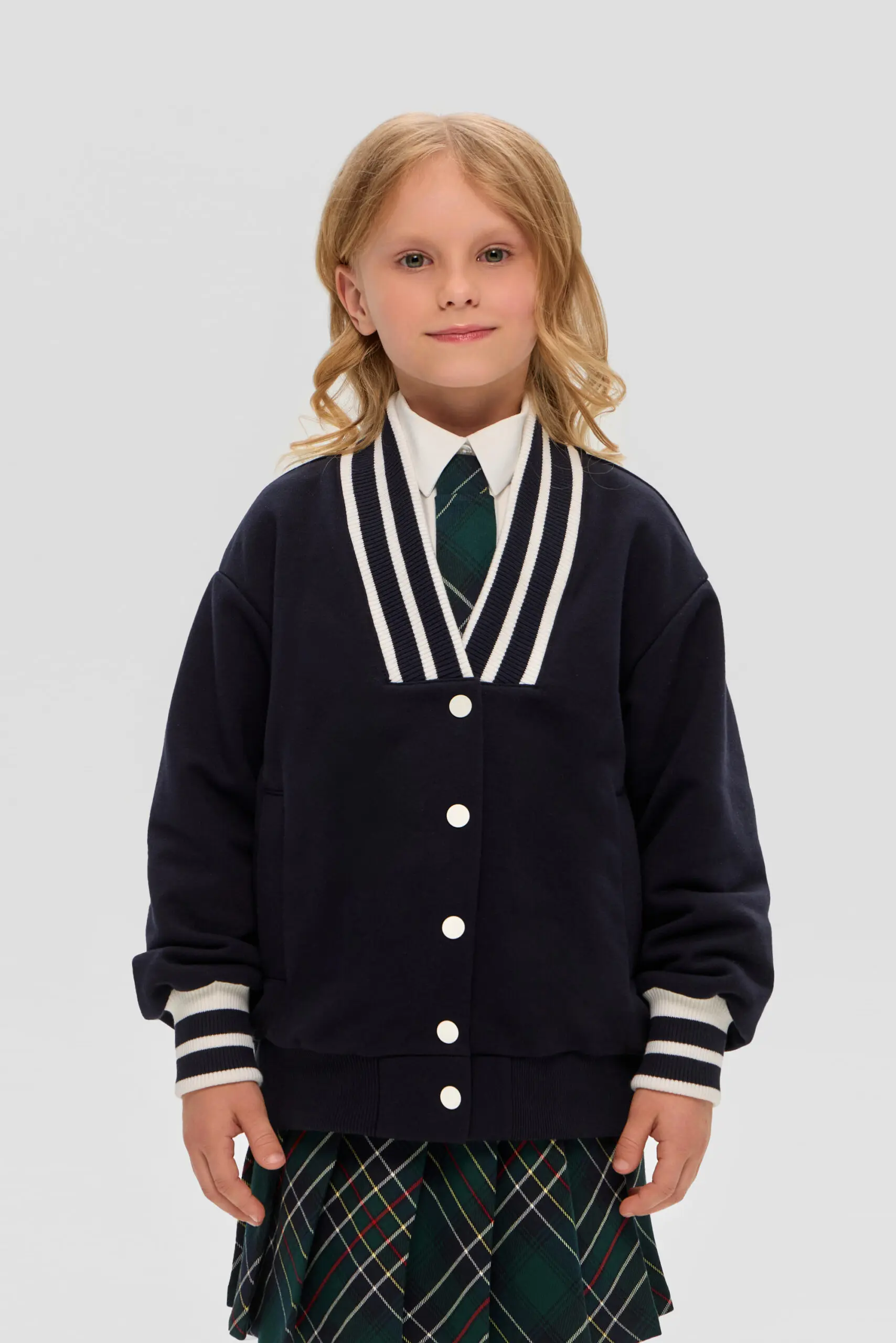 1036.31 (1) Бомбер трикотажный, синий — изображение 1