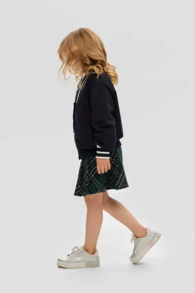 Бомбер трикотажный, синий — изображение 5