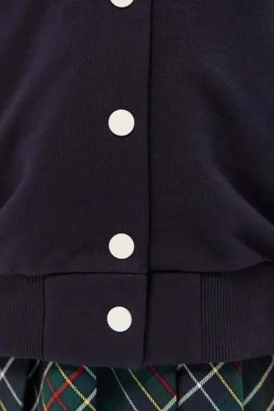 Бомбер трикотажный, синий — изображение 11