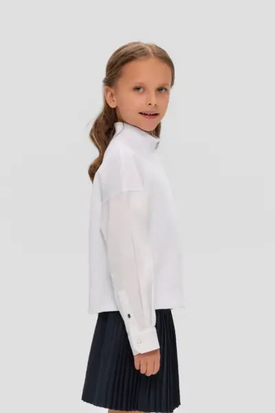 Водолазка комбинированная, белая — изображение 3