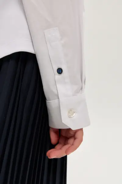 Водолазка комбинированная, белая — изображение 11