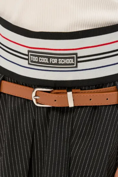 Юбка в складку, с ремнем, черная — изображение 7