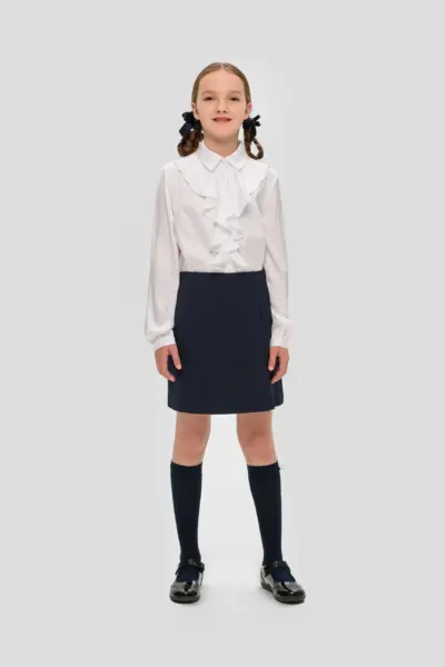 Блузка нарядная, белая — изображение 7