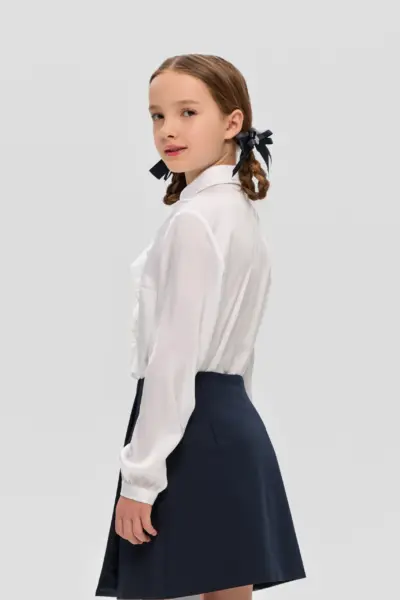 Блузка нарядная, белая — изображение 6