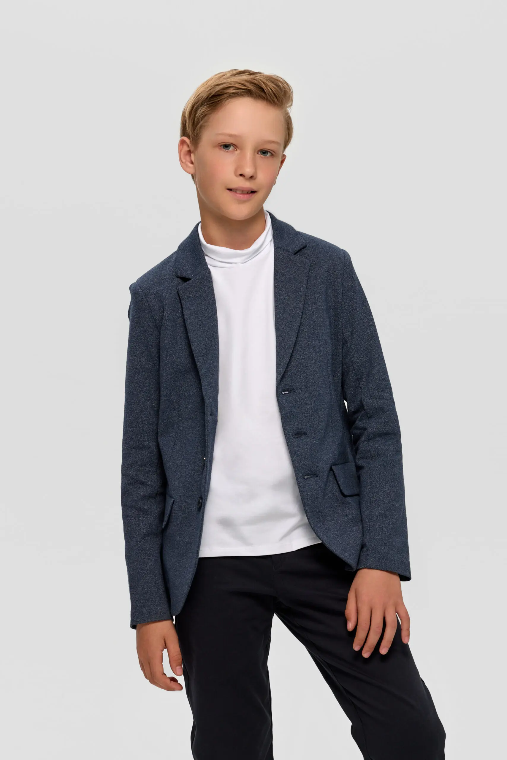 765.31 (1) Пиджак из джерси, синий меланж — изображение 1