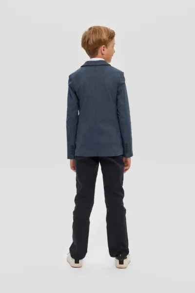 Пиджак из джерси, синий меланж — изображение 8