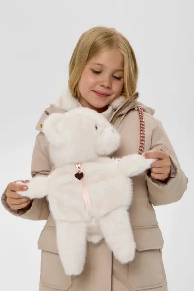 Куртка парка утепленная с сумочкой Мишка, на синтепухе — изображение 10