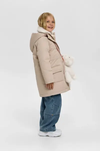 Куртка парка утепленная с сумочкой Мишка, на синтепухе — изображение 7