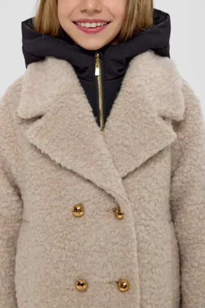 Пальто утепленное со съемным капюшоном — изображение 10