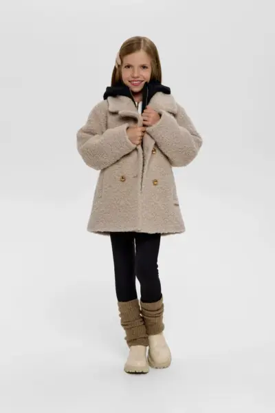 Пальто утепленное со съемным капюшоном — изображение 3