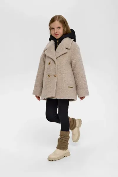 Пальто утепленное со съемным капюшоном — изображение 4