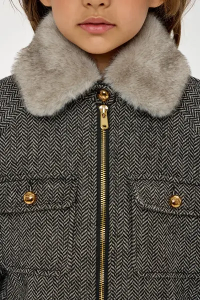 Куртка - бомбер со съемным воротником, на синтепоне — изображение 10