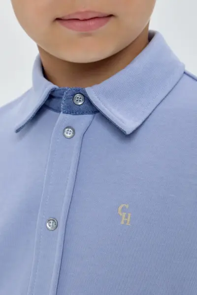 Сорочка трикотажная, на кнопках — изображение 7