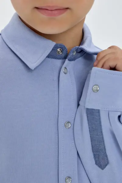 Сорочка трикотажная, на кнопках — изображение 8