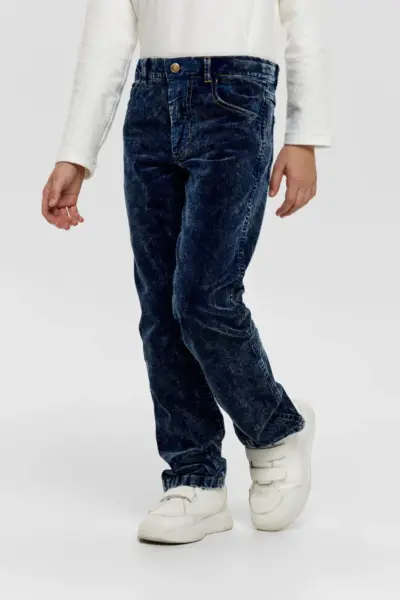 Брюки вельветовые с эффектом "варки" — изображение 4