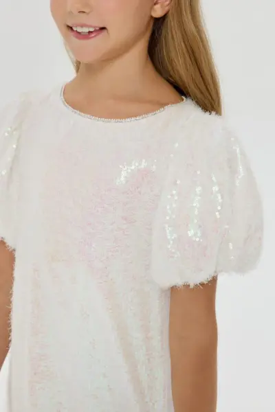 Платье с пайетками пушистое — изображение 8