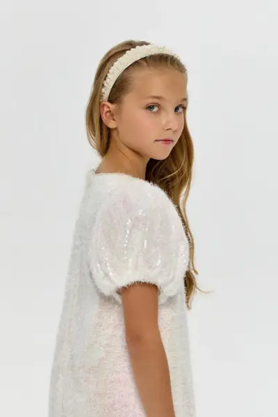 Платье с пайетками пушистое — изображение 6