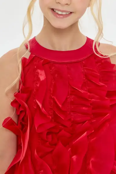 Платье нарядное с воланами — изображение 7