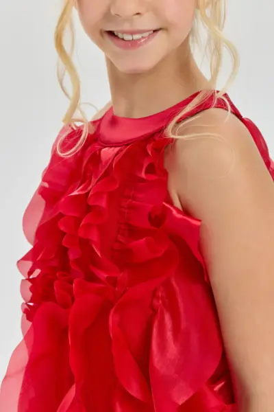 Платье нарядное с воланами — изображение 8