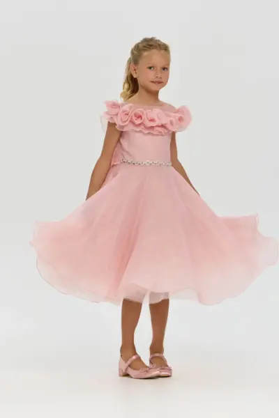 Платье нарядное с розами — изображение 4