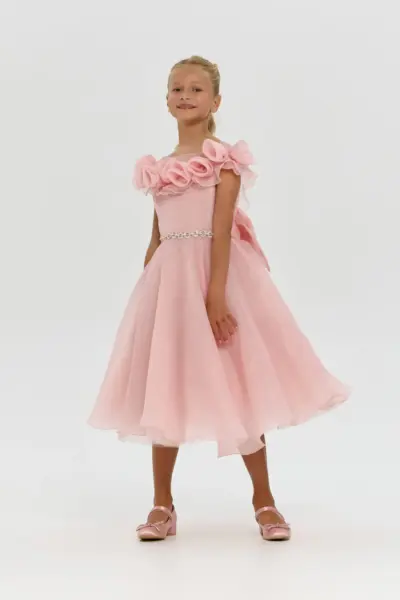 Платье нарядное с розами — изображение 3