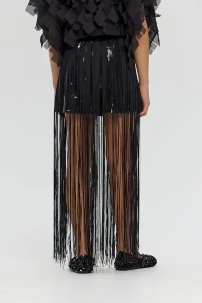 Юбка нарядная с пайетками и бахромой — изображение 4