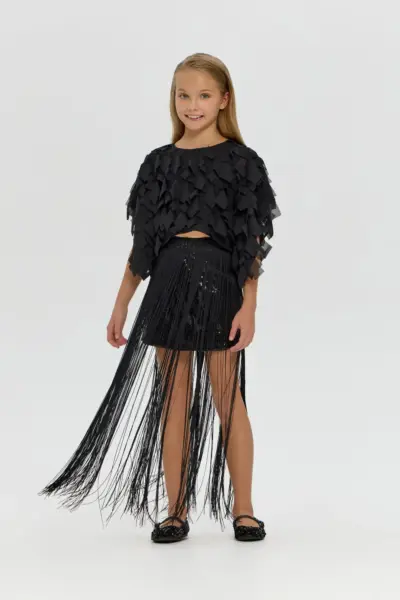 Юбка нарядная с пайетками и бахромой — изображение 8