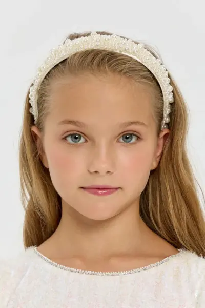 Ободок широкий с бусинами — изображение 3