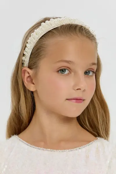 Ободок широкий с бусинами — изображение 4