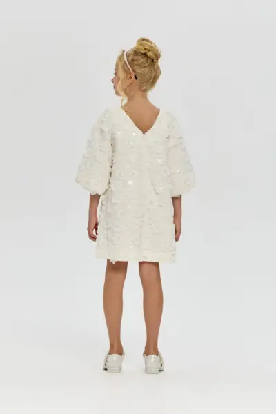 Платье с объемными цветами и пайетками — изображение 4