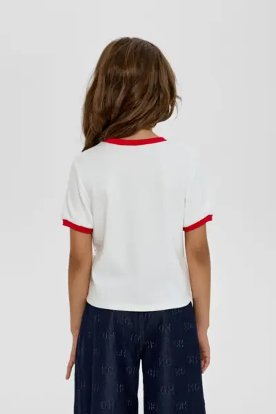 Футболка с принтом укороченная — изображение 3