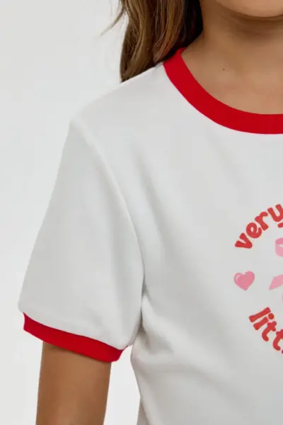 Футболка с принтом укороченная — изображение 9