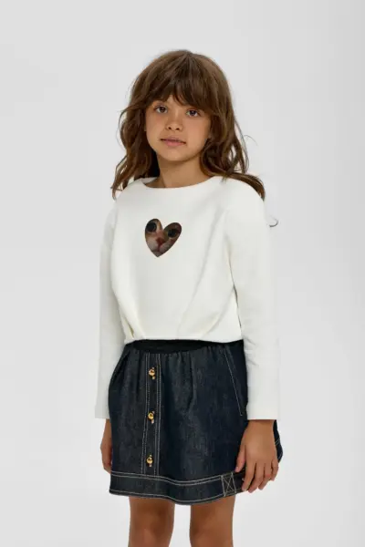 Лонгслив укороченный с декором — изображение 3