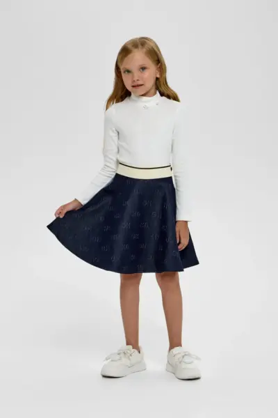 Юбка джинсовая с тиснением — изображение 5