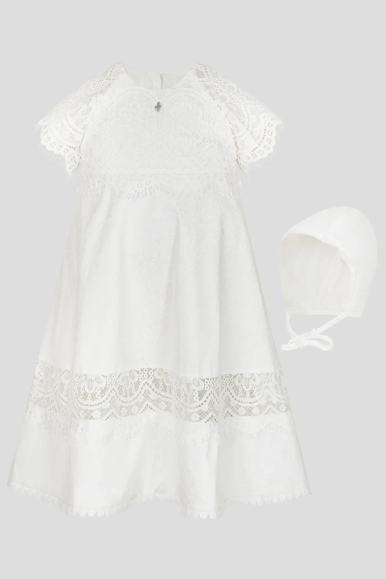 771.1.43 (1) Крестильное платье в комплекте с шапочкой — изображение 1