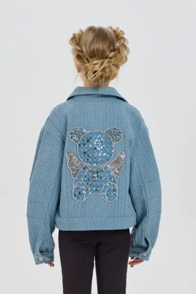 Куртка джинсовая с декором — изображение 5