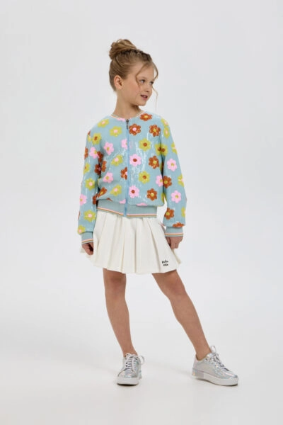 Бомбер с цветами из пайеток — изображение 7