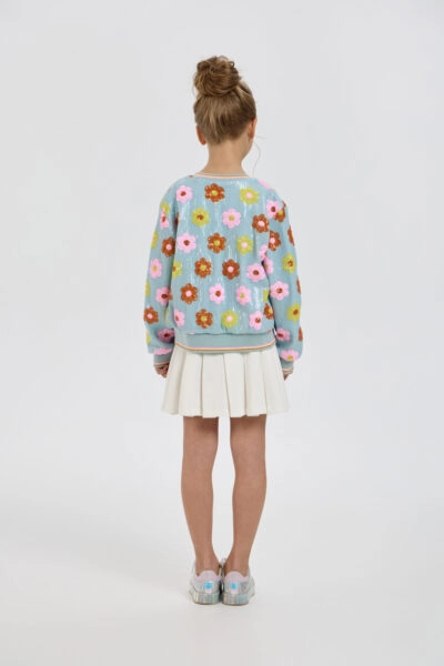 Бомбер с цветами из пайеток — изображение 11