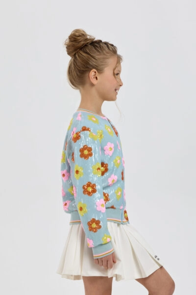 Бомбер с цветами из пайеток — изображение 3