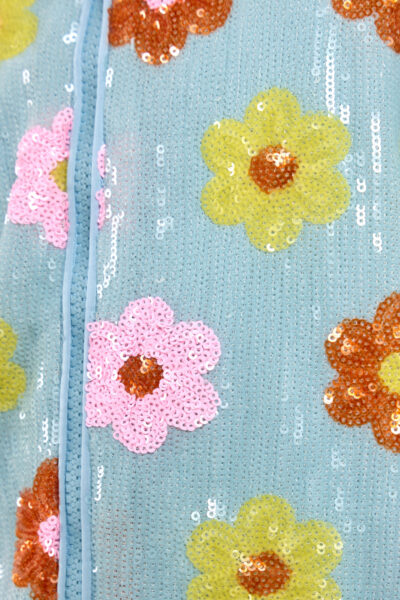 Бомбер с цветами из пайеток — изображение 15