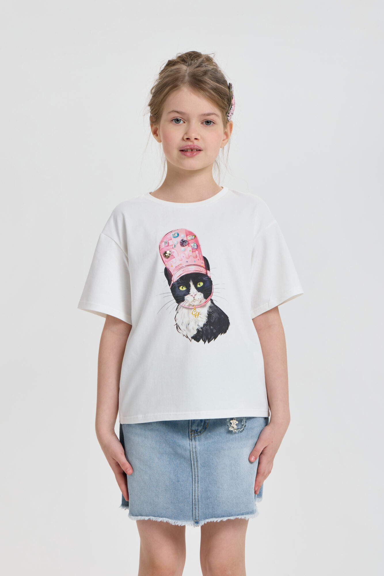 32.134 (1) Футболка с принтом и декором — изображение 1