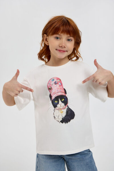 Футболка с принтом и декором — изображение 4