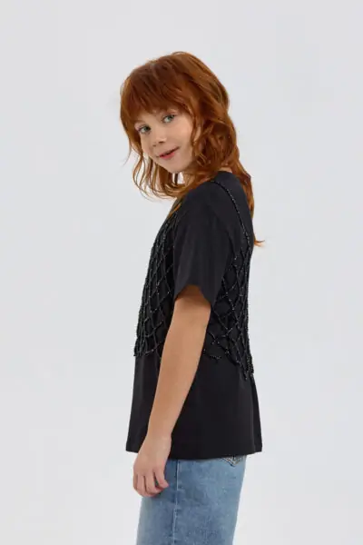 Футболка с майкой из крупного бисера — изображение 7