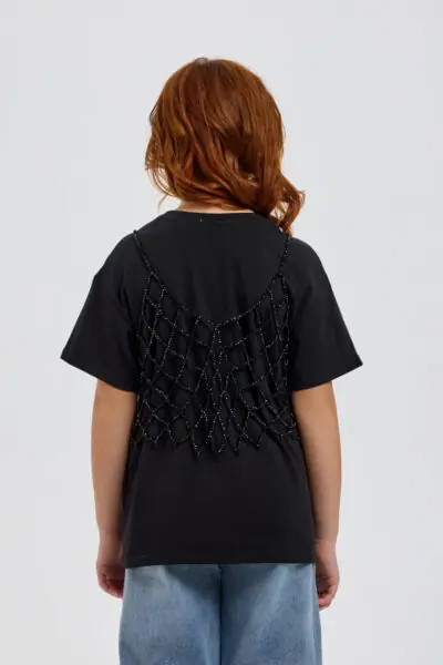 Футболка с майкой из крупного бисера — изображение 4