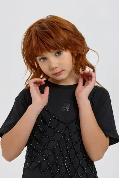 Футболка с майкой из крупного бисера — изображение 13