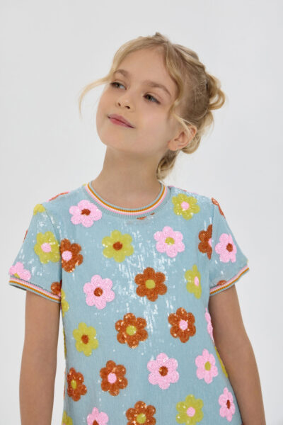 Платье нарядное с цветами из пайеток — изображение 8