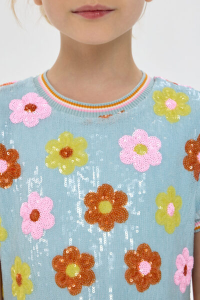 Платье нарядное с цветами из пайеток — изображение 9